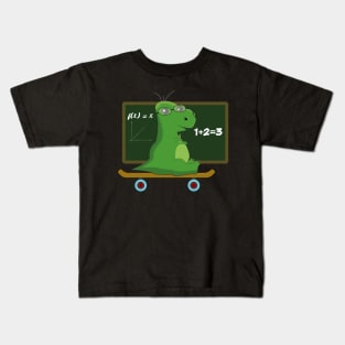 Dinosaur Math Nerd Kids T-Shirt